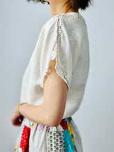 Load image into Gallery viewer, Antique 1910s crochet lace cotton top
