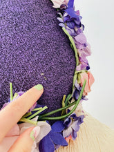 Load image into Gallery viewer, Vintage 1940s lilac blossom millinery hat
