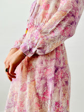 Load image into Gallery viewer, Vintage 1970s purple floral dress
