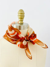 Load image into Gallery viewer, Vintage 1960s Mod style circles print scarf
