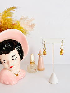Lovely vintage glass floral earrings
