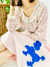 Load image into Gallery viewer, Vintage 1950s Pink Novelty Cotton Skirt with Poodle
