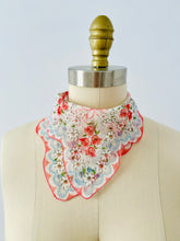 Load image into Gallery viewer, Vintage pastel pink floral bandana/hankie
