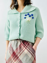 Load image into Gallery viewer, Vintage 1940s turquoise cardigan
