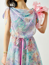 Load image into Gallery viewer, Vintage 1970s pastel floral dress
