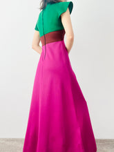 Load image into Gallery viewer, Vintage 1970s CECI color-block gown
