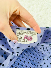 Load image into Gallery viewer, Vintage lavender color polka dots dress
