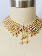 Load image into Gallery viewer, Vintage beaded faux pearls collar necklace
