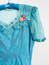 Load image into Gallery viewer, Vintage 1930s pastel blue ruched dress
