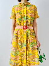Load image into Gallery viewer, Vintage 1960s yellow floral dress
