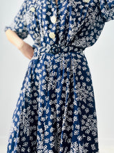 Load image into Gallery viewer, Vintage 1940s ribbon novelty print dress
