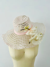 Load image into Gallery viewer, Vintage pastel pink millinery sun hat
