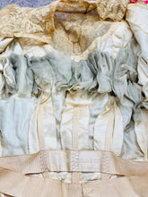 Load image into Gallery viewer, inside silk lining of an antique 1890s lace top
