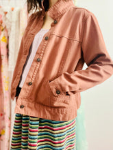 Load image into Gallery viewer, Dusty rose denim jacket
