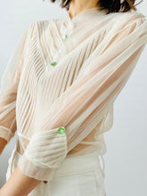 Load image into Gallery viewer, Vintage 1940s semi sheer pleated top
