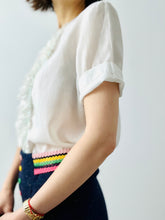 Load image into Gallery viewer, Vintage 1940s white embroidered top
