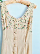 Load image into Gallery viewer, Vintage dusty pink Swiss dots floral wide leg jumpsuit
