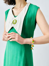 Load image into Gallery viewer, Vintage 1960s emerald green linen dress
