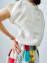 Load image into Gallery viewer, Antique 1910s crochet lace cotton top
