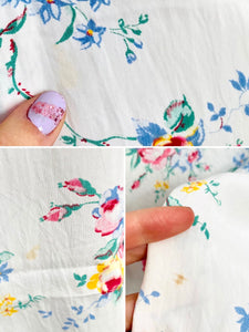 Vintage 1930s Radcliffe Rayon Floral Lingerie Dressing Gown