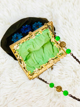 Load image into Gallery viewer, Antique 1920s beaded silk bag with rococo trim
