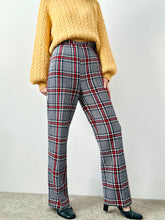 Load image into Gallery viewer, Vintage 1970s houndstooth plaid straight leg pants
