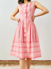 Load image into Gallery viewer, Vintage 1950s pink floral dress
