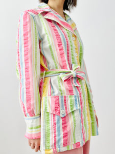 Vintage 1970s pastel stripes jacket