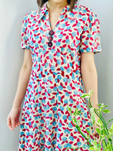 Load image into Gallery viewer, 1930s Berry Print Novelty Print Dress w Celluloid Buttons
