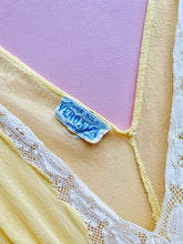 Load image into Gallery viewer, Vintage 1940s yellow hand smocked silk lingerie dress
