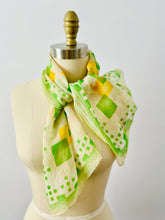 Load image into Gallery viewer, Vintage 1930s green silk scarf
