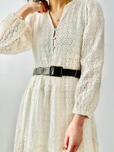 Vintage white eyelet maxi dress