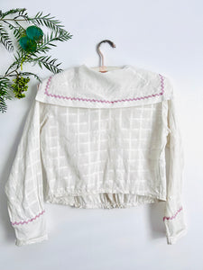 Antique Edwardian Sailor Style Cotton Top
