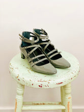 Load image into Gallery viewer, Vintage Calvin Klein Grey Color Strappy Heels Leather Shoes
