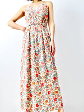 Load image into Gallery viewer, Ruched floral maxi dress
