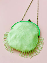 Load image into Gallery viewer, Antique 1920s pastel green beaded flapper bag
