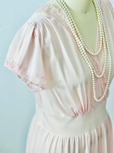 Vintage 1960s pastel pink lingerie dress