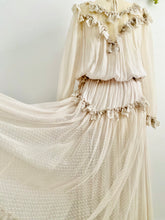 Load image into Gallery viewer, Vintage tulle lace ruffled victorian style blouse skirt two piece set
