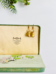 Lovely vintage glass floral earrings