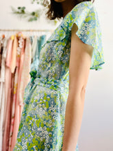 Load image into Gallery viewer, Vintage 1920s style green floral dress
