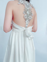Load image into Gallery viewer, Amazing designer silk gown rhinestone beaded wedding dress Anna Campbell dress
