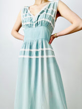 Load image into Gallery viewer, Vintage pastel blue lace lingerie dress
