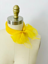 Load image into Gallery viewer, Vintage yellow sheer bandana scarf
