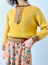 Load image into Gallery viewer, Vintage 1970s mustard color sweater
