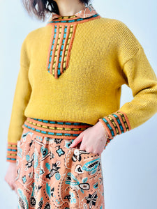 Vintage 1970s mustard color sweater