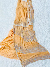 Load image into Gallery viewer, Vintage 1920s Art Deco peach color beaded silk flapper dress
