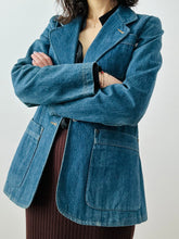 Load image into Gallery viewer, Vintage 1970s blue BIS denim jacket/blazer

