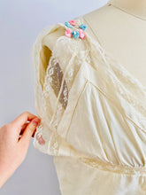 Load image into Gallery viewer, Antique 1910s Edwardian Lace Camisole w Pastel Ribbon Flowers
