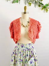 Load image into Gallery viewer, Vintage 1930s ruffled silk bolero in candy pink
