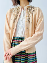 Load image into Gallery viewer, Vintage 1940s beaded cashmere cardigan
